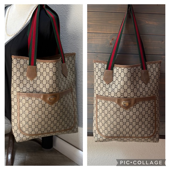 Authentic Gucci GG Plus Supreme Vintage Tote Bag